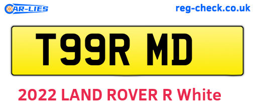 T99RMD are the vehicle registration plates.