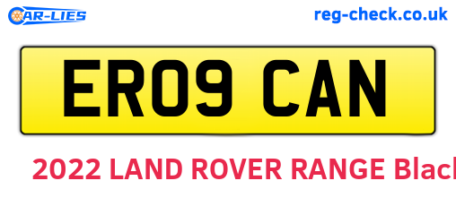 ER09CAN are the vehicle registration plates.