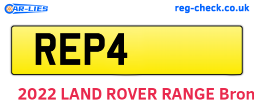 REP4 are the vehicle registration plates.