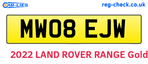 MW08EJW are the vehicle registration plates.