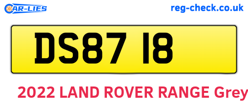 DS8718 are the vehicle registration plates.