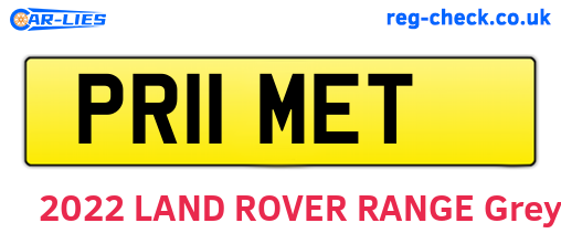 PR11MET are the vehicle registration plates.