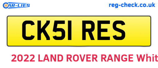 CK51RES are the vehicle registration plates.
