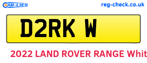 D2RKW are the vehicle registration plates.