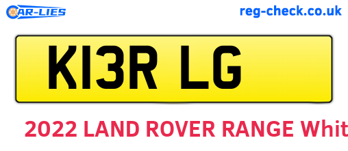 K13RLG are the vehicle registration plates.
