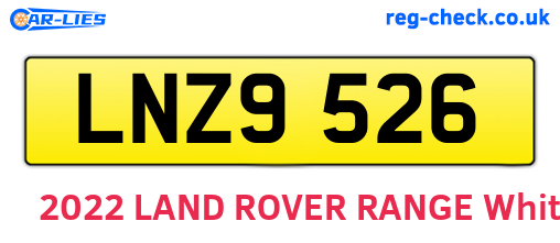 LNZ9526 are the vehicle registration plates.