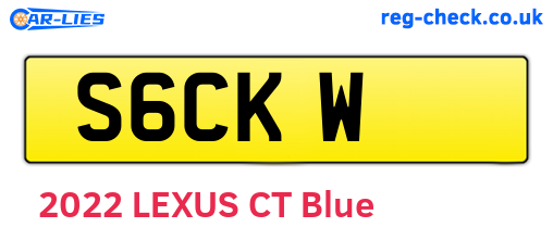 S6CKW are the vehicle registration plates.
