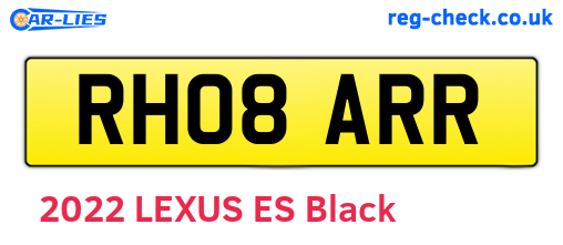 RH08ARR are the vehicle registration plates.