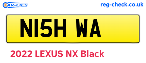 N15HWA are the vehicle registration plates.