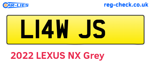 L14WJS are the vehicle registration plates.