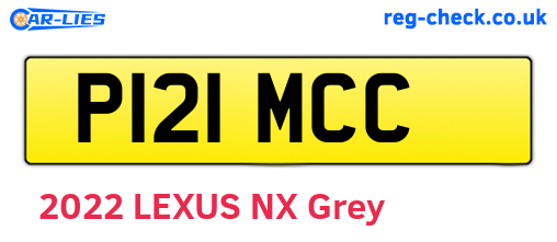 P121MCC are the vehicle registration plates.