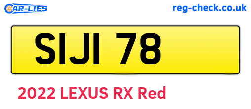 SIJ178 are the vehicle registration plates.