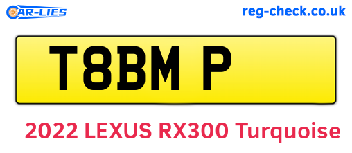T8BMP are the vehicle registration plates.