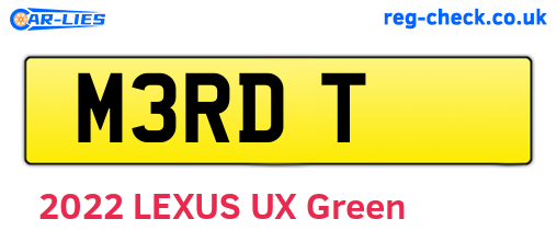 M3RDT are the vehicle registration plates.