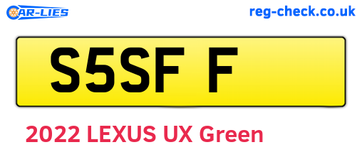 S5SFF are the vehicle registration plates.