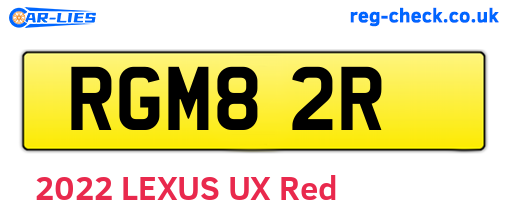 RGM82R are the vehicle registration plates.