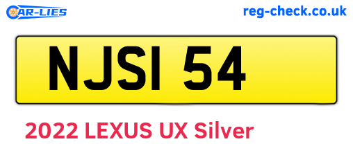 NJS154 are the vehicle registration plates.