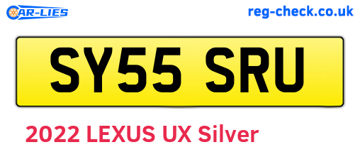SY55SRU are the vehicle registration plates.