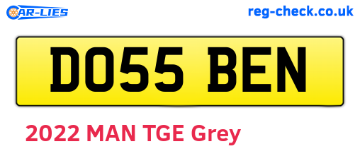 DO55BEN are the vehicle registration plates.