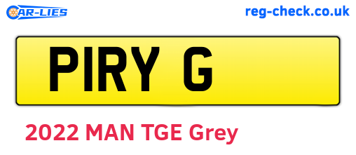 P1RYG are the vehicle registration plates.