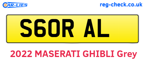 S60RAL are the vehicle registration plates.