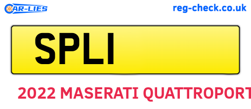 SPL1 are the vehicle registration plates.