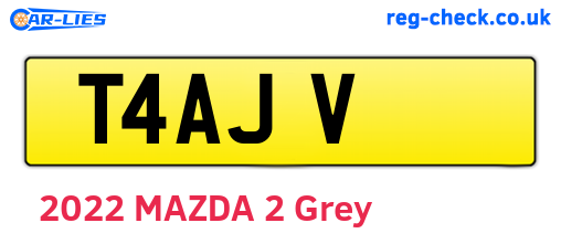 T4AJV are the vehicle registration plates.