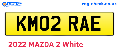 KM02RAE are the vehicle registration plates.