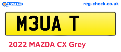 M3UAT are the vehicle registration plates.