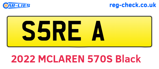 S5REA are the vehicle registration plates.