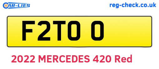 F2TOO are the vehicle registration plates.