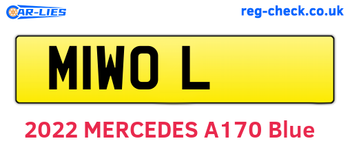 M1WOL are the vehicle registration plates.