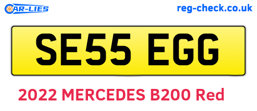 SE55EGG are the vehicle registration plates.