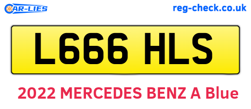 L666HLS are the vehicle registration plates.