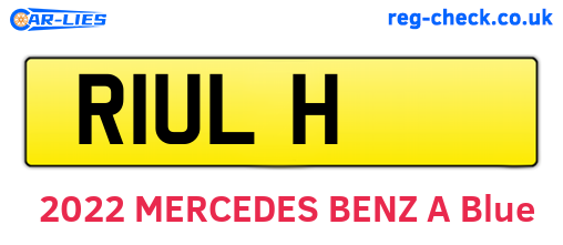 R1ULH are the vehicle registration plates.