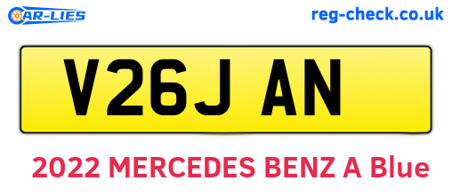 V26JAN are the vehicle registration plates.