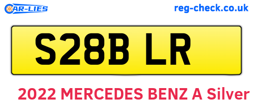 S28BLR are the vehicle registration plates.