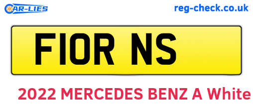 F10RNS are the vehicle registration plates.