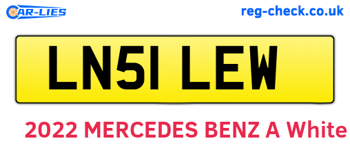 LN51LEW are the vehicle registration plates.