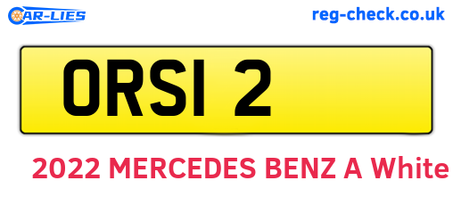 ORS12 are the vehicle registration plates.