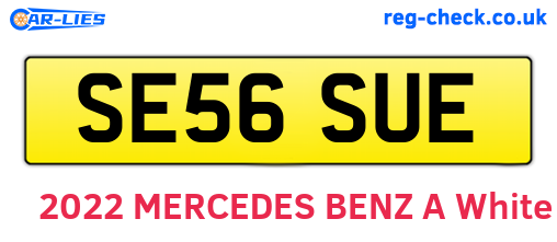 SE56SUE are the vehicle registration plates.