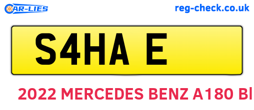 S4HAE are the vehicle registration plates.