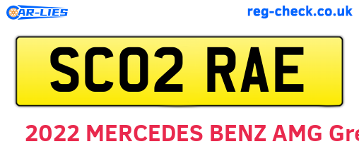 SC02RAE are the vehicle registration plates.