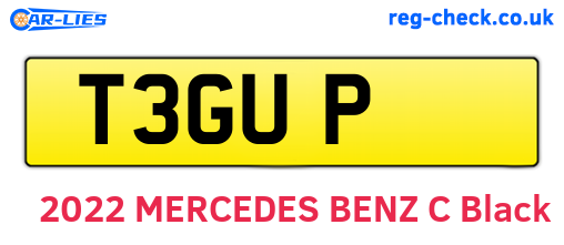 T3GUP are the vehicle registration plates.