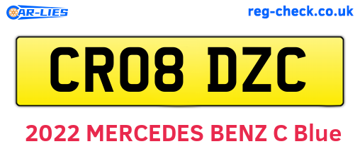 CR08DZC are the vehicle registration plates.