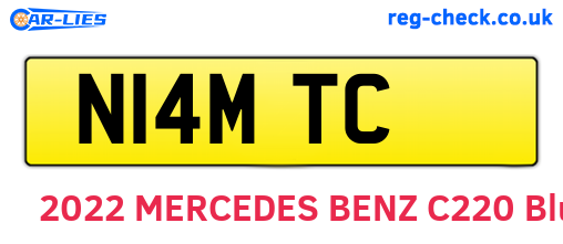 N14MTC are the vehicle registration plates.