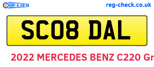 SC08DAL are the vehicle registration plates.