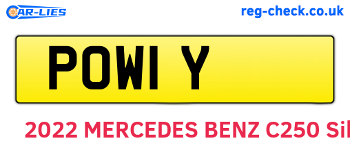 POW1Y are the vehicle registration plates.