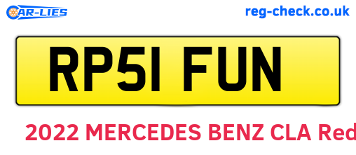 RP51FUN are the vehicle registration plates.
