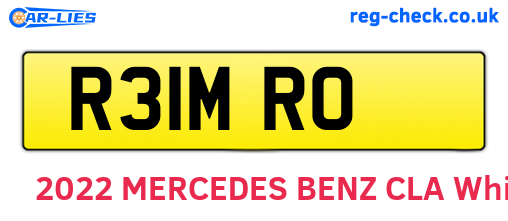 R31MRO are the vehicle registration plates.